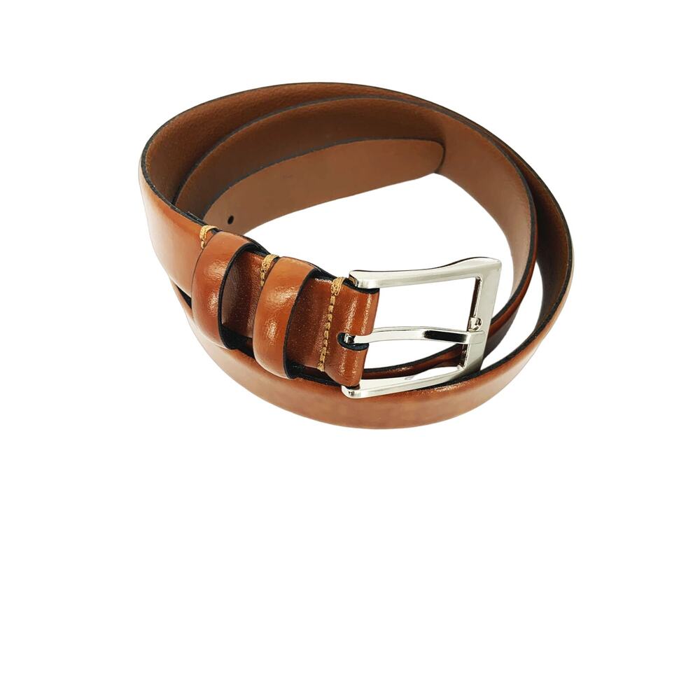 Genuine Italian Leather Brown Belt 5 Holes Size 36